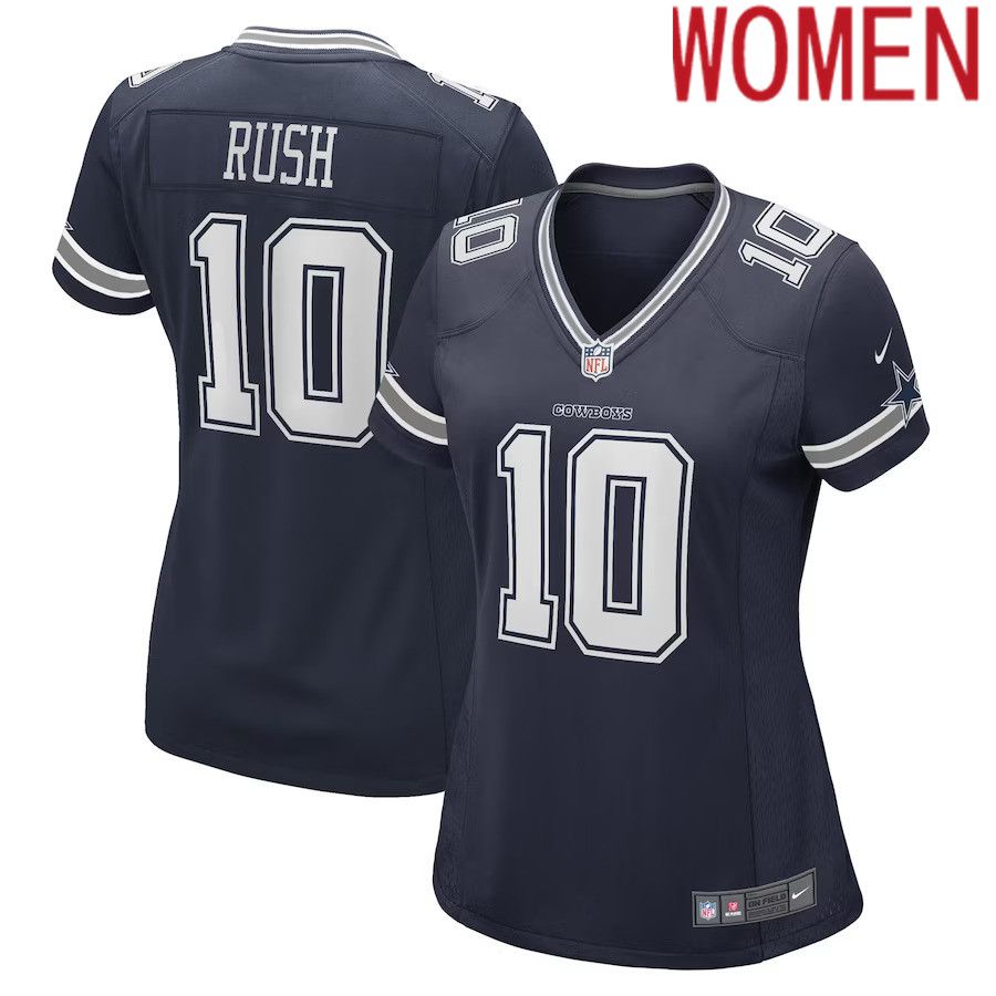 Women Dallas Cowboys #10 Cooper Rush Nike Navy Game Player NFL Jersey